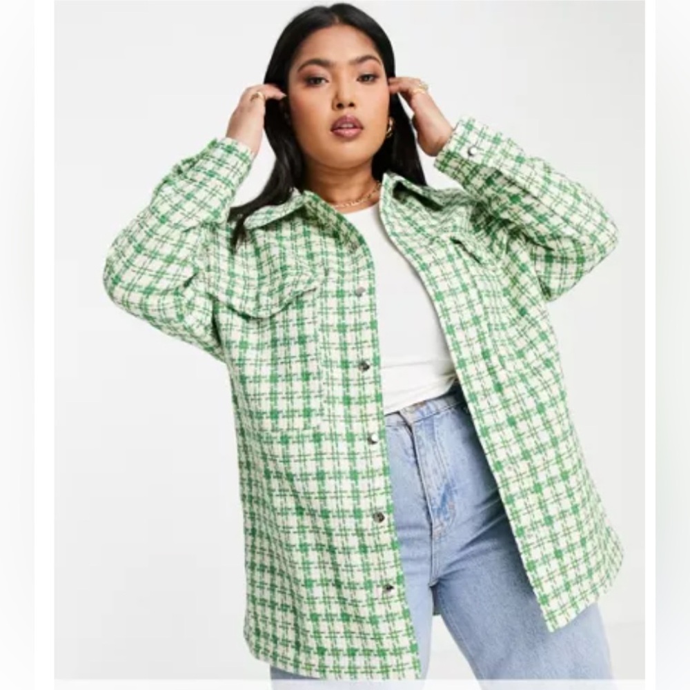 Urban Bliss Plus Check Shacket
